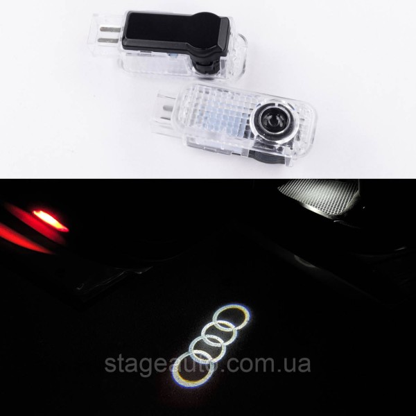 Проектор подсветка логотипа для дверей с логотипом Audi Ауди A3 A4 A5 A6 A7 A8 Q7 Q5 Q3