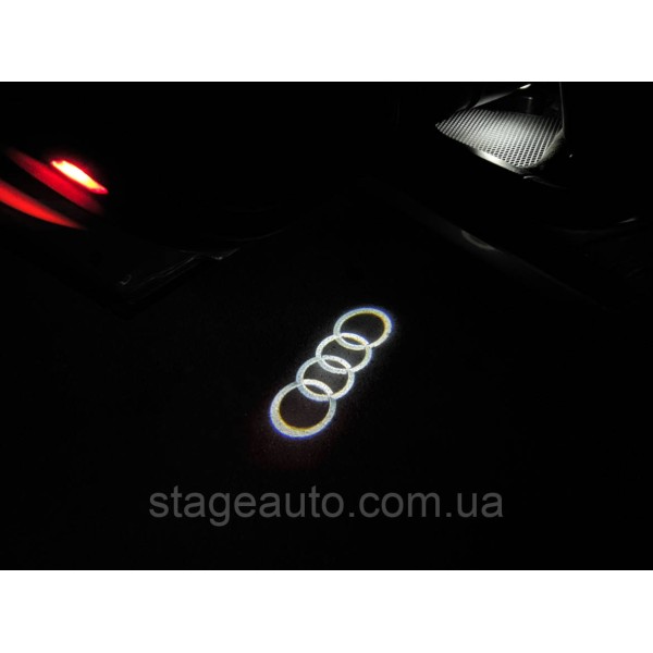 Проектор подсветка логотипа для дверей с логотипом Audi Ауди A3 A4 A5 A6 A7 A8 Q7 Q5 Q3