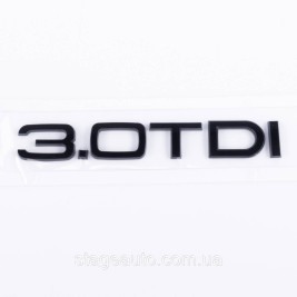 Шильдик на багажник Audi, напис на багажник Audi, Audi 3.0TDI Чорний глянець