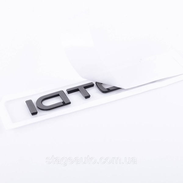 Audi trunk sign, Audi trunk inscription, Audi 3.0TDI Black gloss
