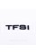 Emblem, nameplate, sticker inscription TFSI black, on the trunk of Audi Audi TFSI