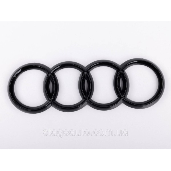 Rear emblem Audi Audi Q7 (4M) 2015-... 230 x 80 mm Black gloss black rings