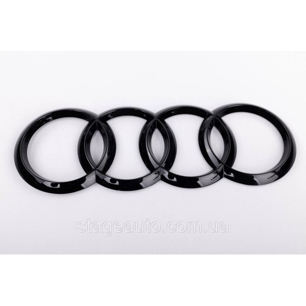 Rear emblem Audi Audi Q7 (4M) 2015-... 230 x 80 mm Black gloss black rings