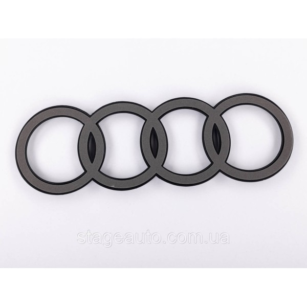 Rear emblem Audi Audi Q7 (4M) 2015-... 230 x 80 mm Black gloss black rings