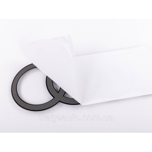 Rear emblem Audi Audi Q7 (4M) 2015-... 230 x 80 mm Black gloss black rings