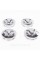 Caps plugs for alloy wheels Dodge 63 mm, 1LB72TRMAA Dodge chrome bull