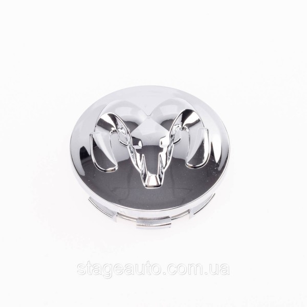 Caps plugs for alloy wheels Dodge 63 mm, 1LB72TRMAA Dodge chrome bull