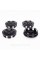 Dodge alloy wheel caps 63 mm, 1LB72TRMAA Dodge black gloss bull