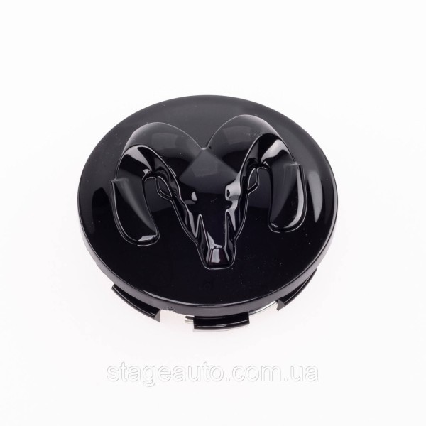 Dodge alloy wheel caps 63 mm, 1LB72TRMAA Dodge black gloss bull