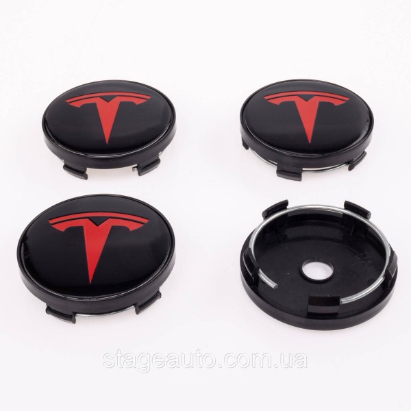 Caps plugs for alloy wheels TESLA Tesla 60 mm Black