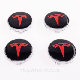 Ковпачки заглушки на литі диски TESLA Тесла 60 мм Чорні