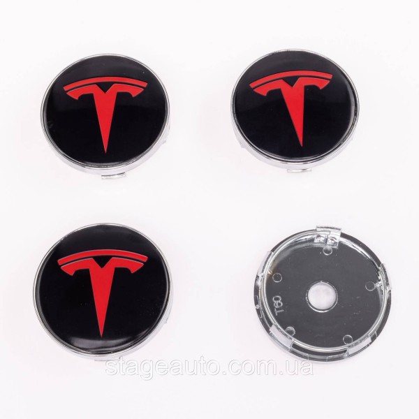 Caps plugs for alloy wheels TESLA Tesla 60 mm Black