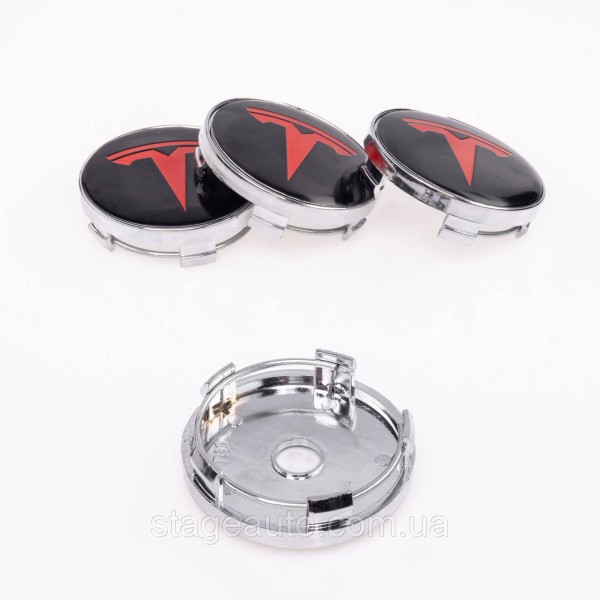 Caps plugs for alloy wheels TESLA Tesla 60 mm Black