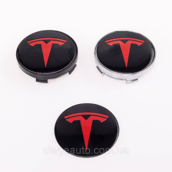 Caps plugs for alloy wheels TESLA Tesla 60 mm Black