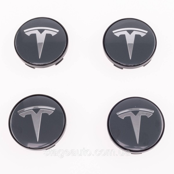 Caps plugs for alloy wheels TESLA Tesla 60 mm gray