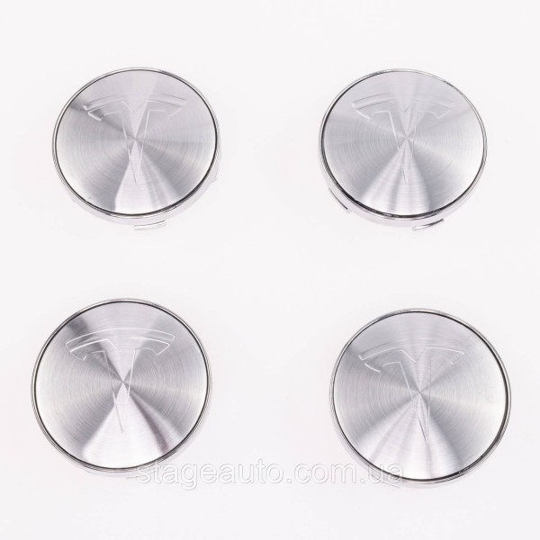 Caps plugs for alloy wheels TESLA Tesla 60 mm Silver
