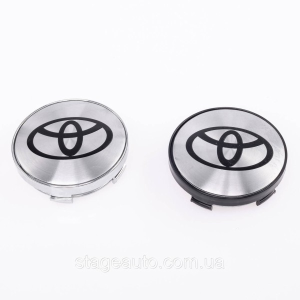 Caps plugs for alloy wheels Toyota 60 mm Gray + Black