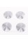 Stickers for caps plugs in TESLA disks Tesla 56 mm Silver 4 pcs