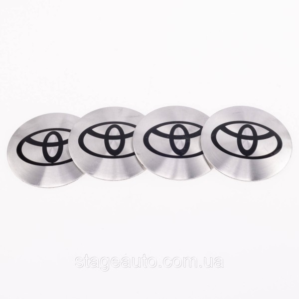 Stickers for caps plugs in Toyota disks 56 mm Gray 4 pcs