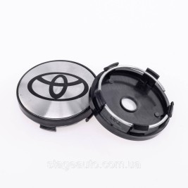 Caps plugs for alloy wheels Toyota 60 mm Gray + Black