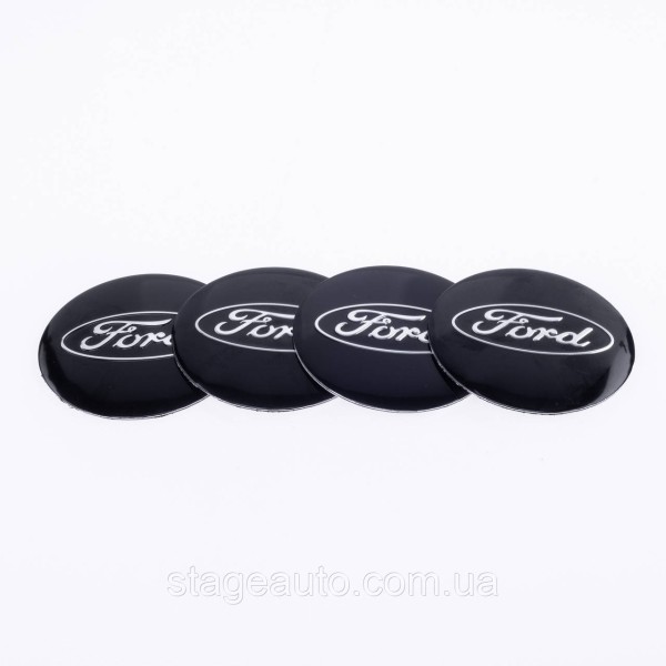 Stickers for caps plugs in Ford disks Ford 56 mm Black 4 pcs
