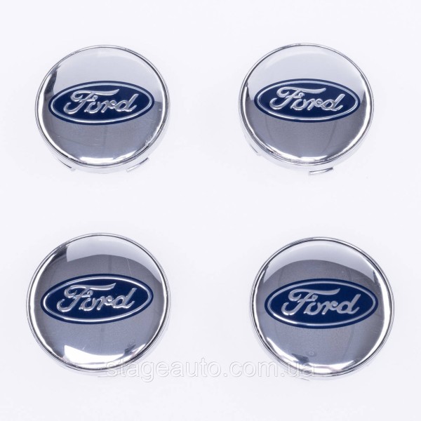 Caps plugs for alloy wheels Ford Ford 60 mm Chrome