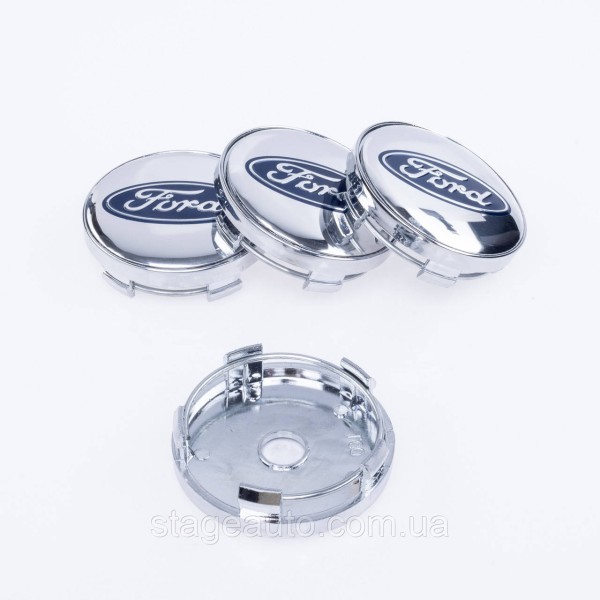 Caps plugs for alloy wheels Ford Ford 60 mm Chrome