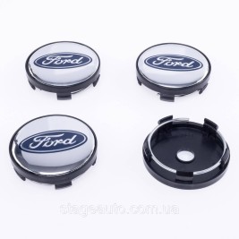 Ковпачки заглушки на литі диски Ford Форд 60 мм Хром
