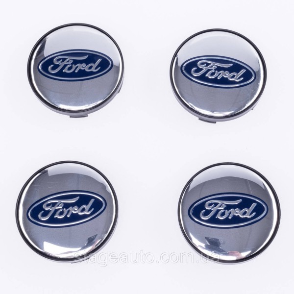 Caps plugs for alloy wheels Ford Ford 60 mm Chrome