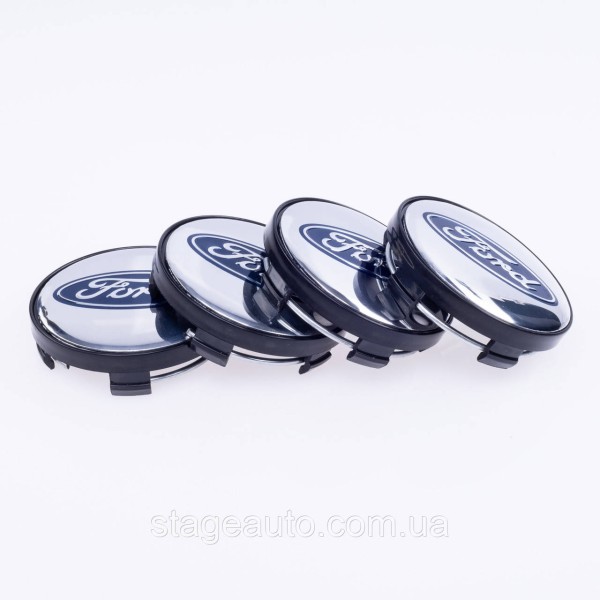 Caps plugs for alloy wheels Ford Ford 60 mm Chrome