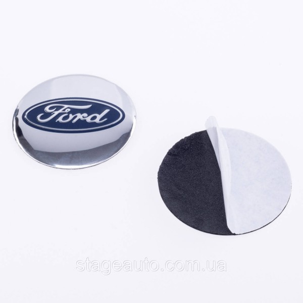 Stickers for caps plugs in Ford disks Ford 56 mm Chrome 4 pcs