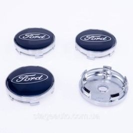 Ковпачки заглушки на литі диски Ford Форд 60 мм Сині