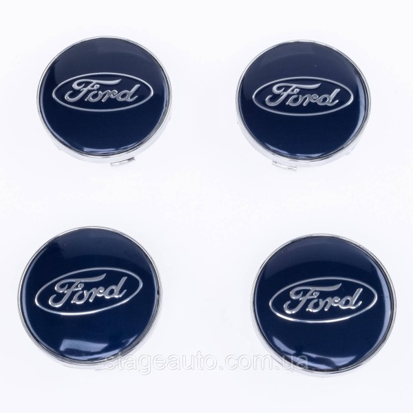 Ковпачки заглушки на литі диски Ford Форд 60 мм Сині
