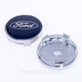 Ковпачки заглушки на литі диски Ford Форд 60 мм Сині