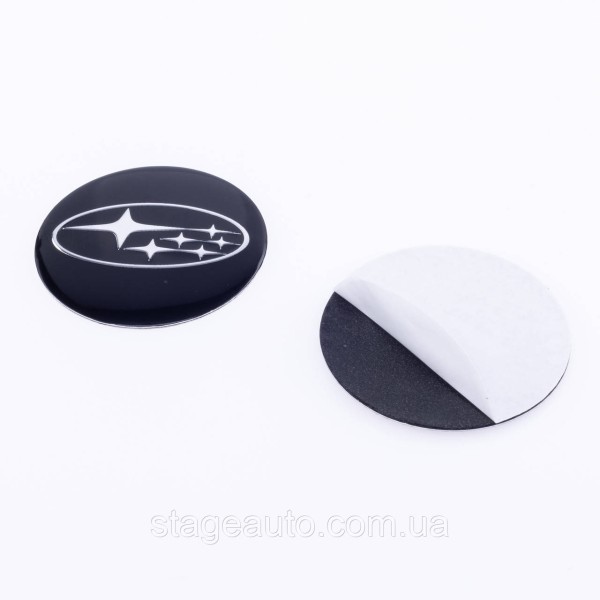 Stickers for caps plugs in disks Subaru Subaru 56 mm Black 4 pcs