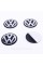 VW Volkswagen Wheel Caps Stickers 56mm Black 4 pcs