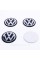 VW Volkswagen Wheel Caps Stickers 56mm Black 4 pcs