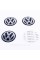 Stickers for caps plugs in disks VW Volkswagen Volkswagen 65 mm Black 4 pcs