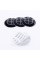 Stickers for caps plugs in BMW disks 65 mm Black 4 pcs Full black