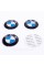 Stickers for caps plugs in BMW disks 65 mm White blue 4 pcs