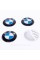 Stickers for caps plugs in BMW disks 65 mm White blue 4 pcs