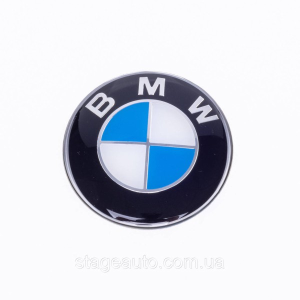 Stickers for caps plugs in BMW disks 65 mm White blue 4 pcs