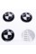 Stickers for caps plugs in BMW disks 65 mm Black white 4 pcs