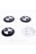 Stickers for caps plugs in BMW disks 65 mm Black white 4 pcs