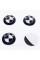 Stickers for caps plugs in BMW disks 56 mm Black white 4 pcs