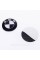 Stickers for caps plugs in BMW disks 56 mm Black white 4 pcs