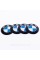 Stickers for caps plugs in BMW disks 56 mm White blue 4 pcs