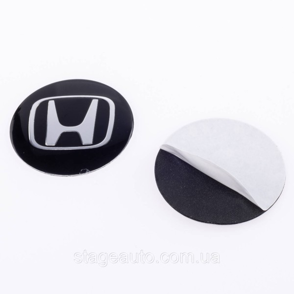 Stickers for caps plugs in Honda disks 56 mm Black 4 pcs