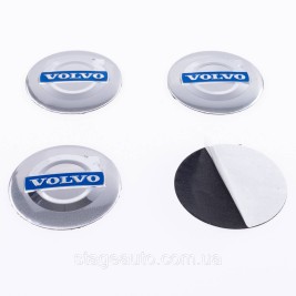 Наклеювання на ковпачки заглушки в диски Volvo Вольво 56 мм Сірі 4 шт