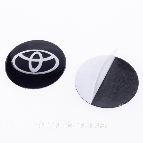 Stickers for caps plugs in Toyota disks 56 mm Black 4 pcs